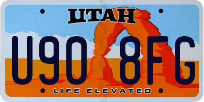 UT license plate U908FG
