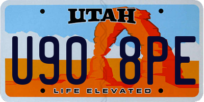 UT license plate U908PE