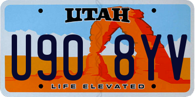 UT license plate U908YV