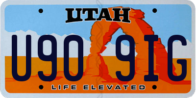 UT license plate U909IG