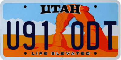 UT license plate U910DT