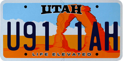 UT license plate U911AH