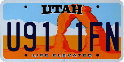 UT license plate U911FN