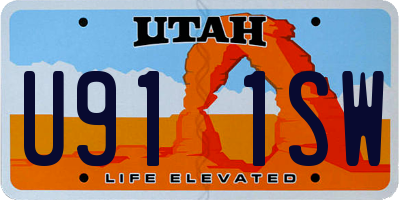 UT license plate U911SW