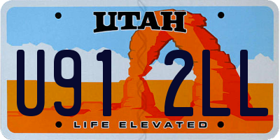 UT license plate U912LL