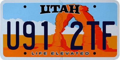 UT license plate U912TF