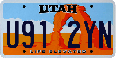 UT license plate U912YN