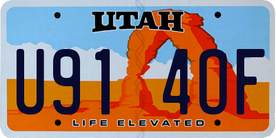 UT license plate U914OF