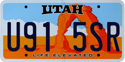 UT license plate U915SR