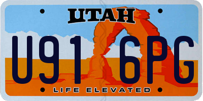 UT license plate U916PG