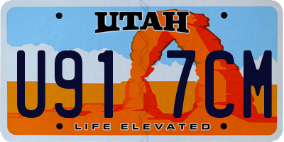 UT license plate U917CM