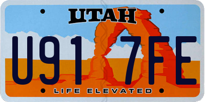 UT license plate U917FE