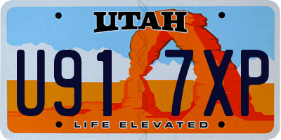 UT license plate U917XP