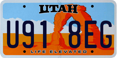 UT license plate U918EG