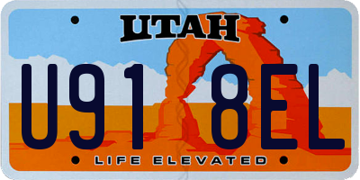 UT license plate U918EL