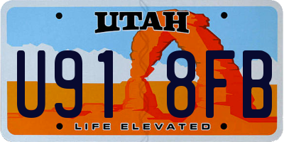UT license plate U918FB