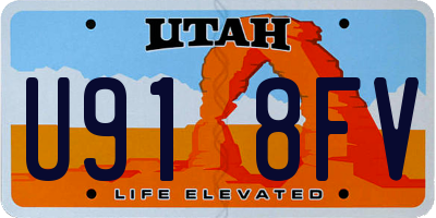 UT license plate U918FV