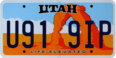 UT license plate U919IP