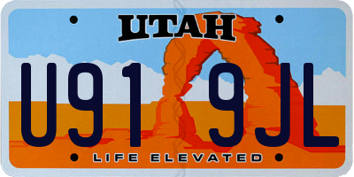 UT license plate U919JL