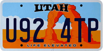 UT license plate U924TP