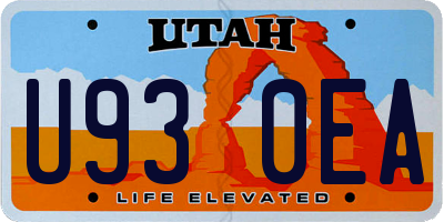 UT license plate U930EA