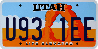 UT license plate U931EE