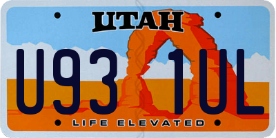 UT license plate U931UL