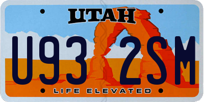 UT license plate U932SM