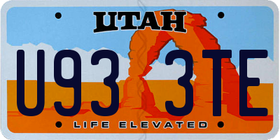 UT license plate U933TE