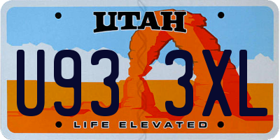 UT license plate U933XL