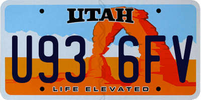 UT license plate U936FV