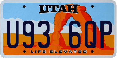 UT license plate U936QP