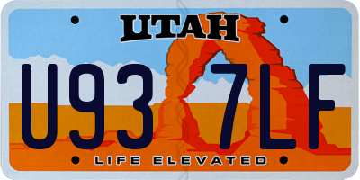 UT license plate U937LF