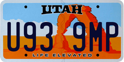 UT license plate U939MP