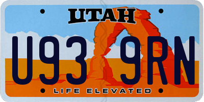 UT license plate U939RN