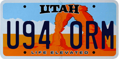 UT license plate U940RM