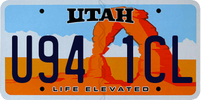 UT license plate U941CL