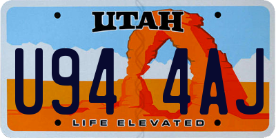 UT license plate U944AJ