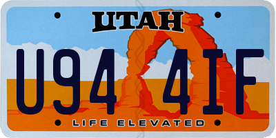UT license plate U944IF