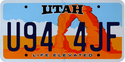 UT license plate U944JF