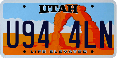 UT license plate U944LN