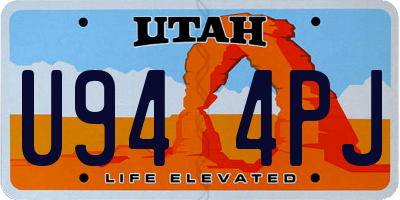 UT license plate U944PJ