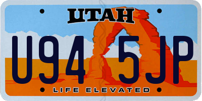 UT license plate U945JP