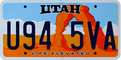 UT license plate U945VA
