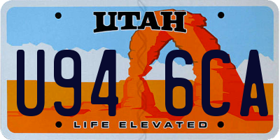 UT license plate U946CA