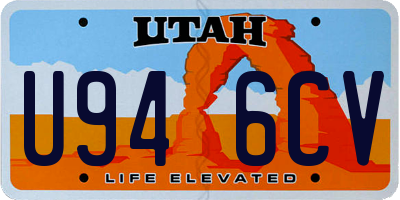 UT license plate U946CV