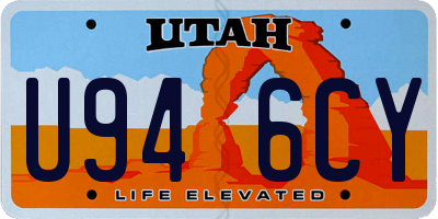 UT license plate U946CY
