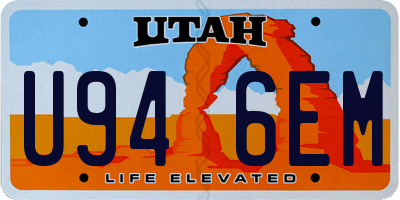 UT license plate U946EM