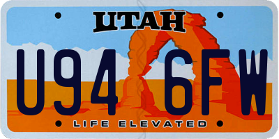 UT license plate U946FW