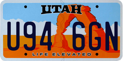 UT license plate U946GN